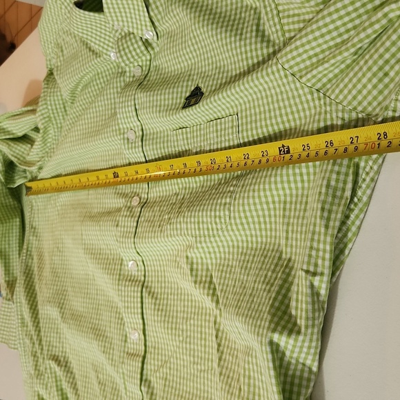 PGA Tour Shirt Button Down Men's Green Checkered Shirt Size XXL Long Sleeve - Picture 10 of 11
